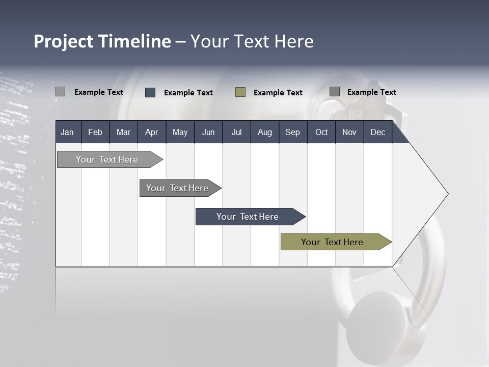 Key On A Keychain In The Lock Of A Front Door PowerPoint Template
