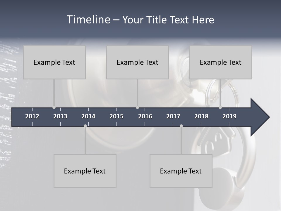 Key On A Keychain In The Lock Of A Front Door PowerPoint Template