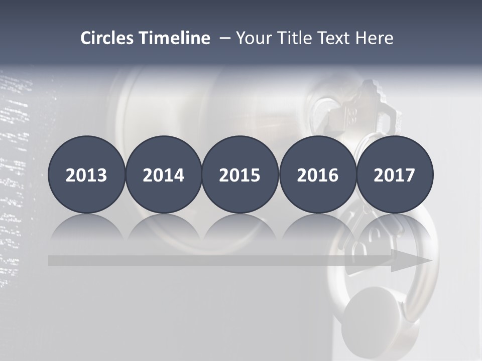 Key On A Keychain In The Lock Of A Front Door PowerPoint Template