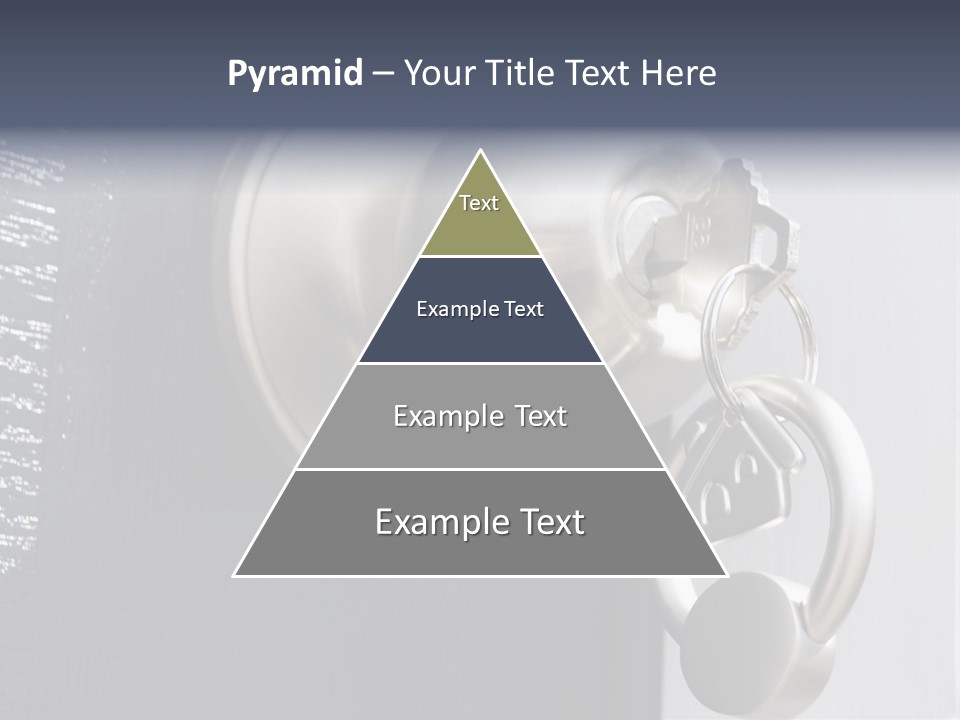Key On A Keychain In The Lock Of A Front Door PowerPoint Template