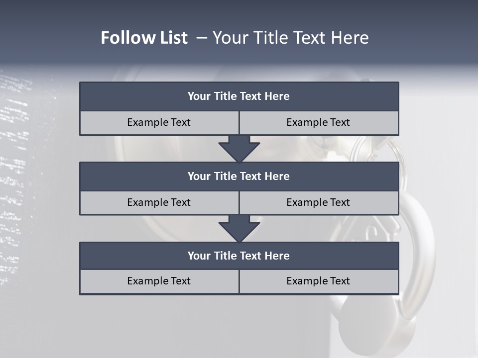 Key On A Keychain In The Lock Of A Front Door PowerPoint Template