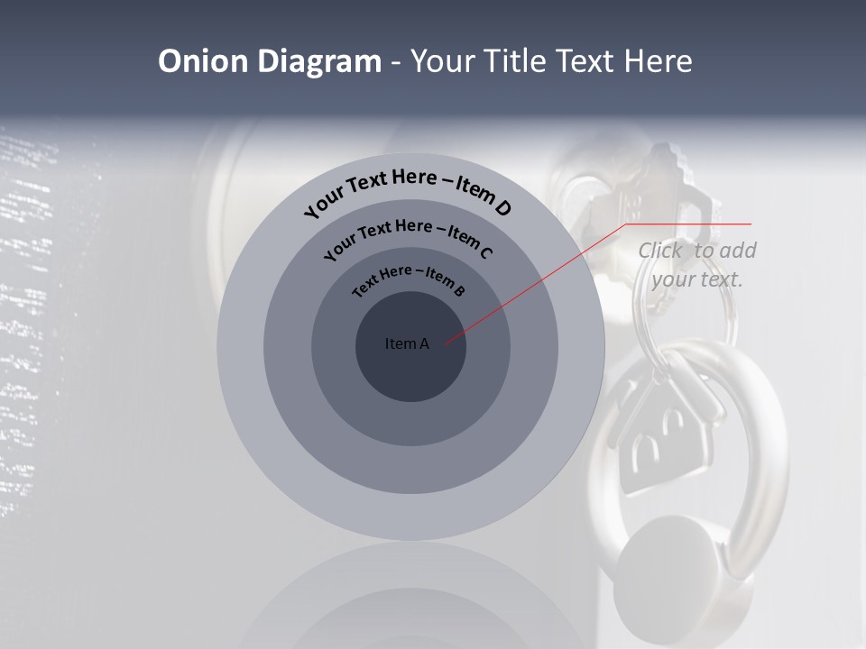 Key On A Keychain In The Lock Of A Front Door PowerPoint Template