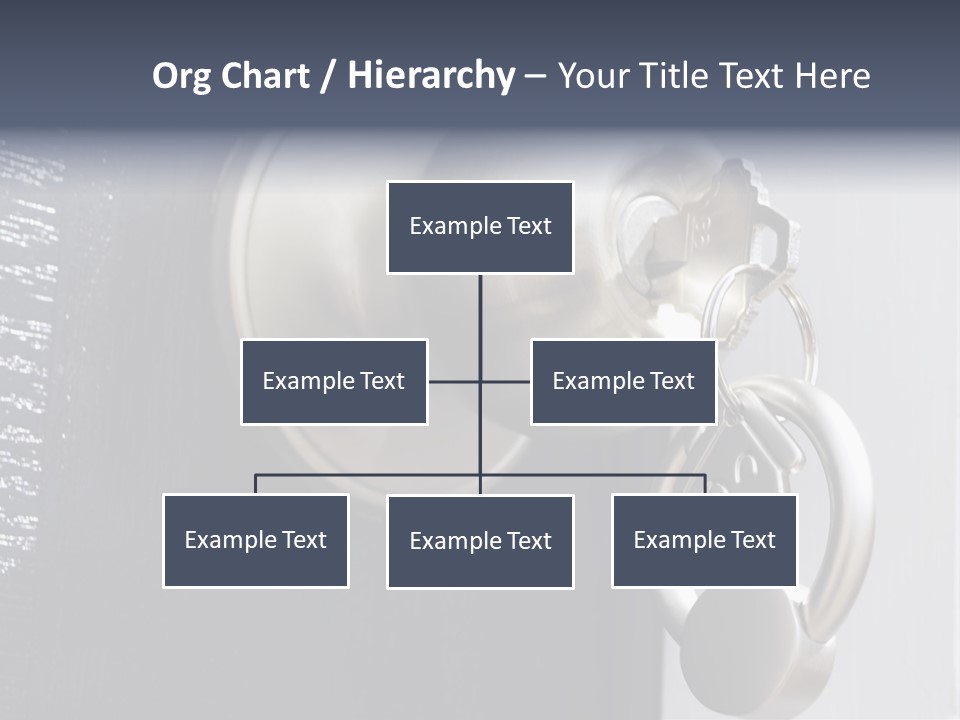 Key On A Keychain In The Lock Of A Front Door PowerPoint Template