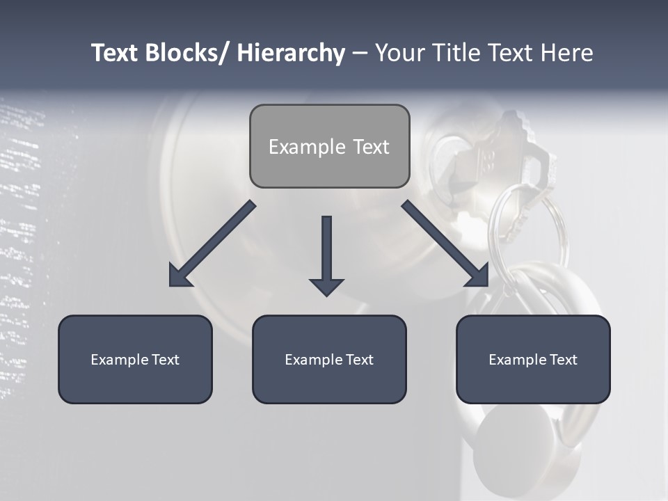 Key On A Keychain In The Lock Of A Front Door PowerPoint Template