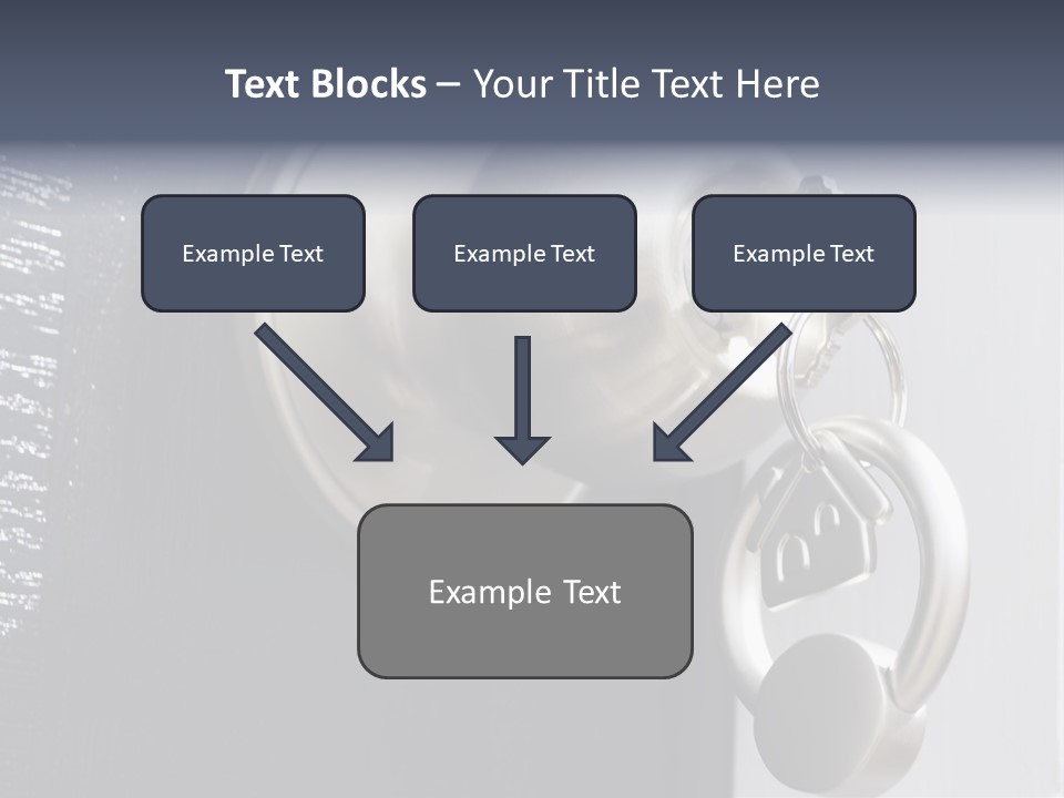 Key On A Keychain In The Lock Of A Front Door PowerPoint Template