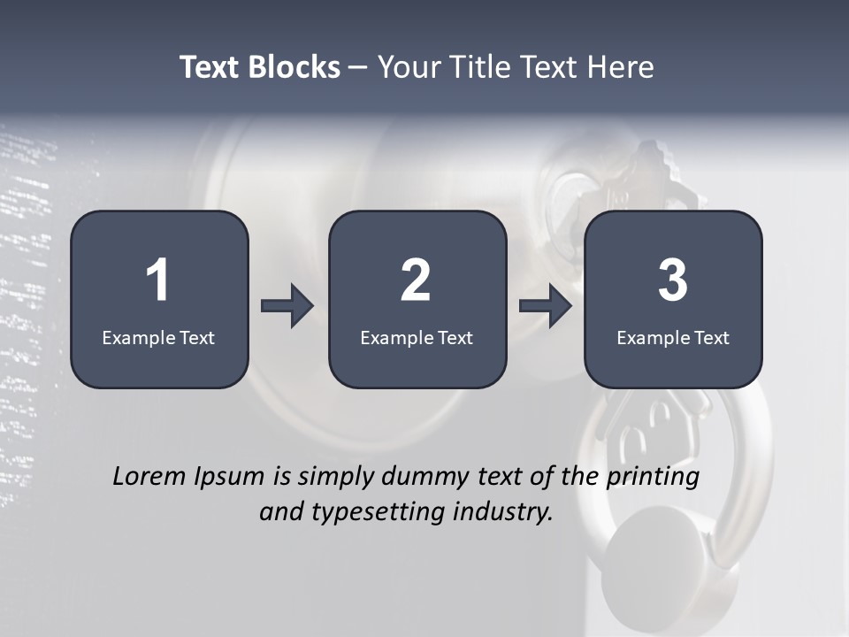 Key On A Keychain In The Lock Of A Front Door PowerPoint Template