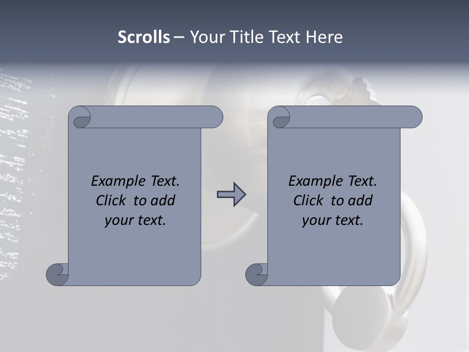 Key On A Keychain In The Lock Of A Front Door PowerPoint Template