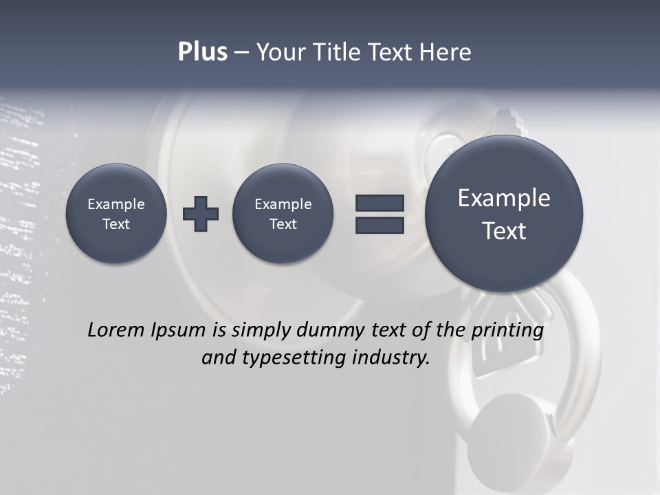 Key On A Keychain In The Lock Of A Front Door PowerPoint Template