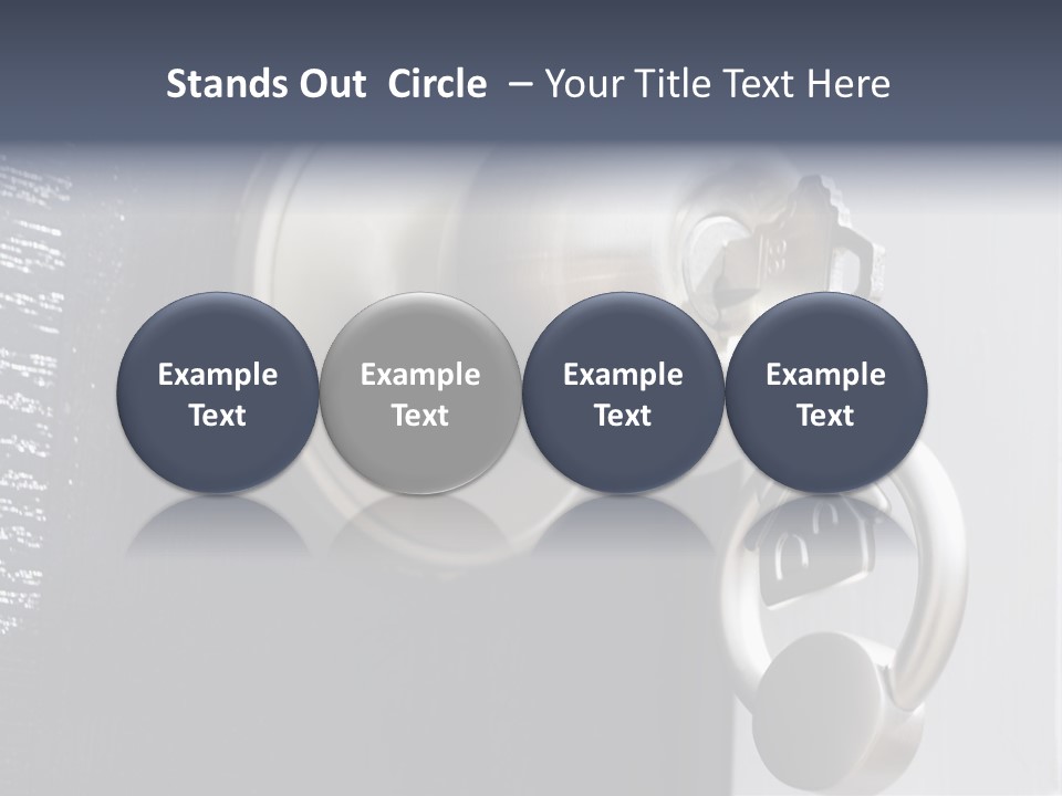 Key On A Keychain In The Lock Of A Front Door PowerPoint Template