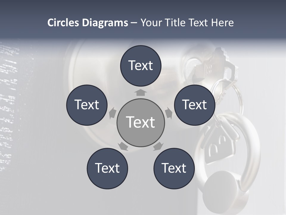 Key On A Keychain In The Lock Of A Front Door PowerPoint Template