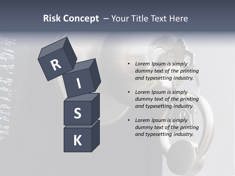 Key On A Keychain In The Lock Of A Front Door PowerPoint Template