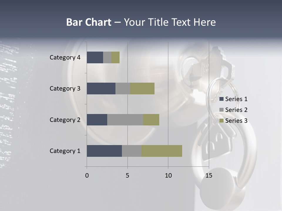 Key On A Keychain In The Lock Of A Front Door PowerPoint Template