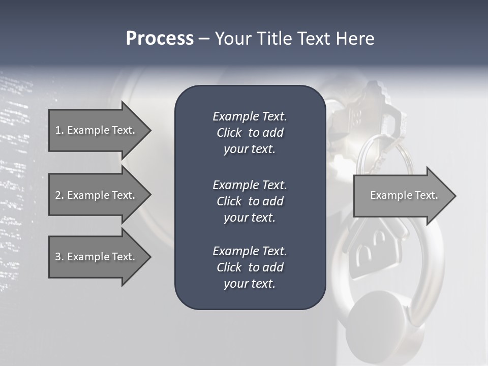 Key On A Keychain In The Lock Of A Front Door PowerPoint Template