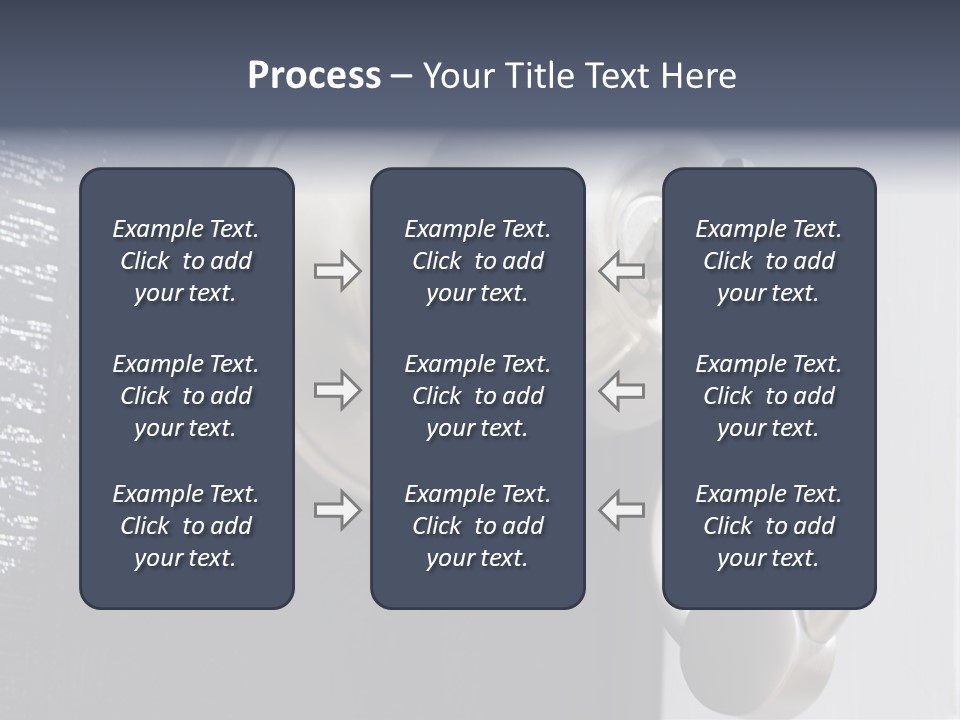 Key On A Keychain In The Lock Of A Front Door PowerPoint Template
