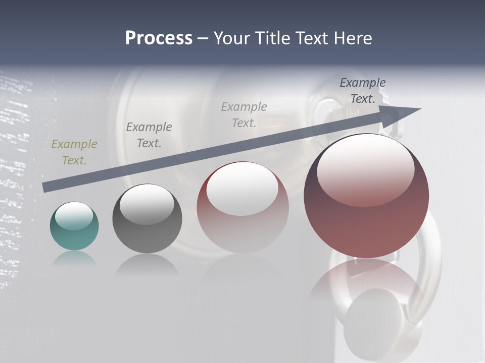 Key On A Keychain In The Lock Of A Front Door PowerPoint Template