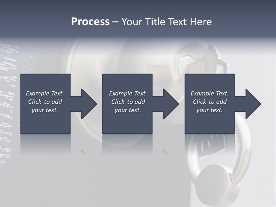 Key On A Keychain In The Lock Of A Front Door PowerPoint Template