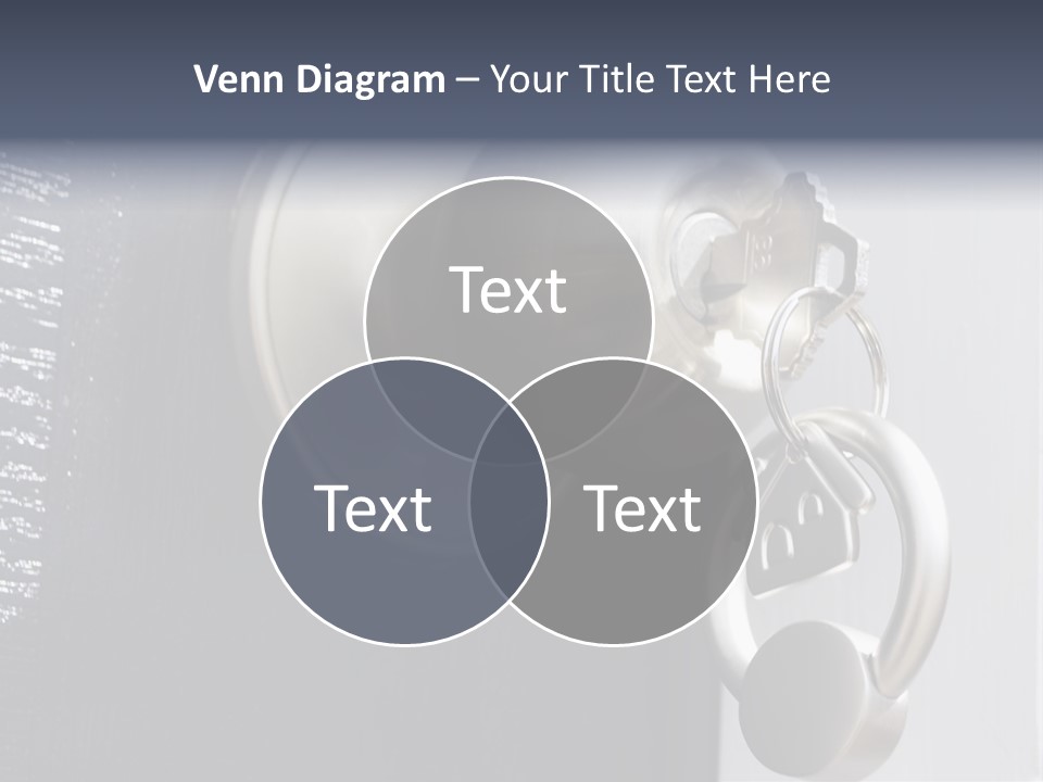 Key On A Keychain In The Lock Of A Front Door PowerPoint Template