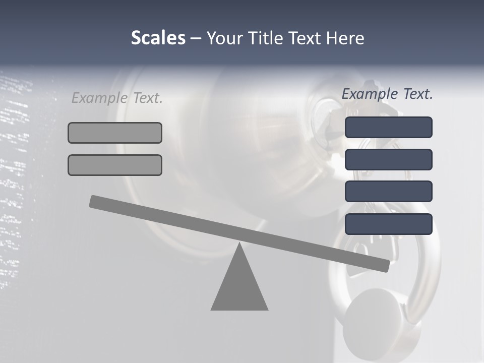 Key On A Keychain In The Lock Of A Front Door PowerPoint Template