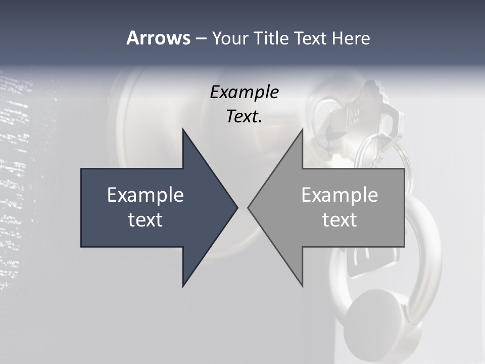 Key On A Keychain In The Lock Of A Front Door PowerPoint Template