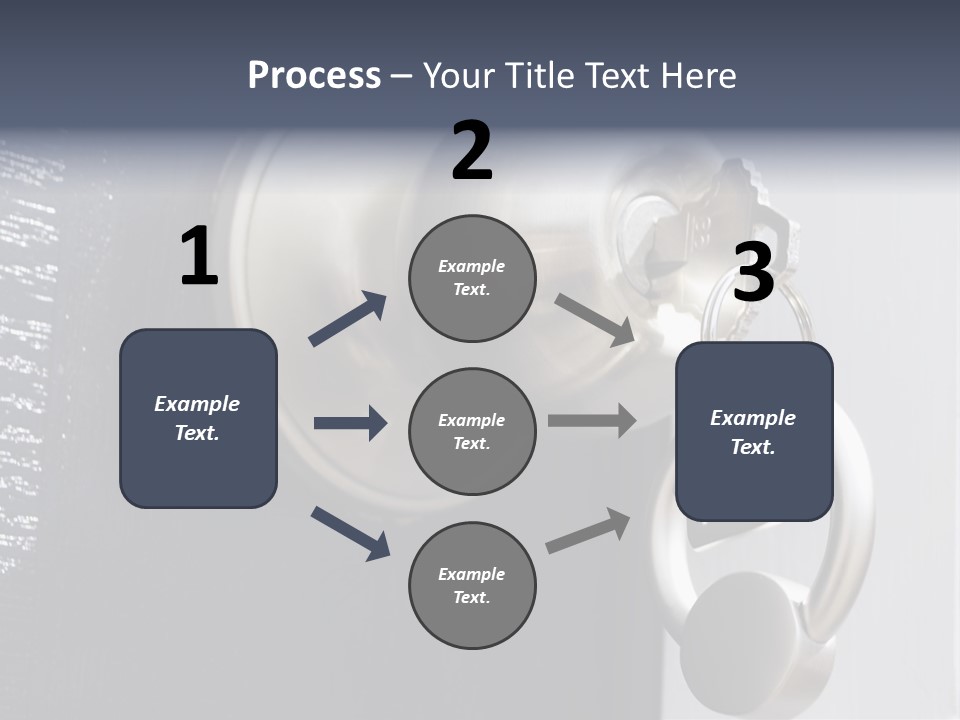 Key On A Keychain In The Lock Of A Front Door PowerPoint Template