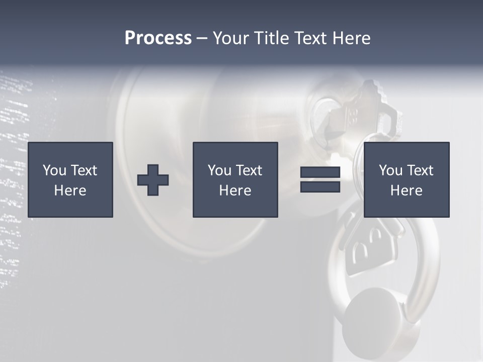 Key On A Keychain In The Lock Of A Front Door PowerPoint Template
