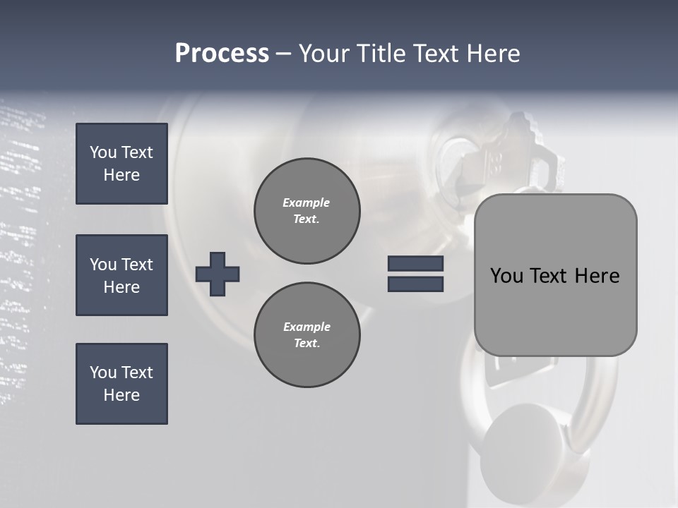Key On A Keychain In The Lock Of A Front Door PowerPoint Template