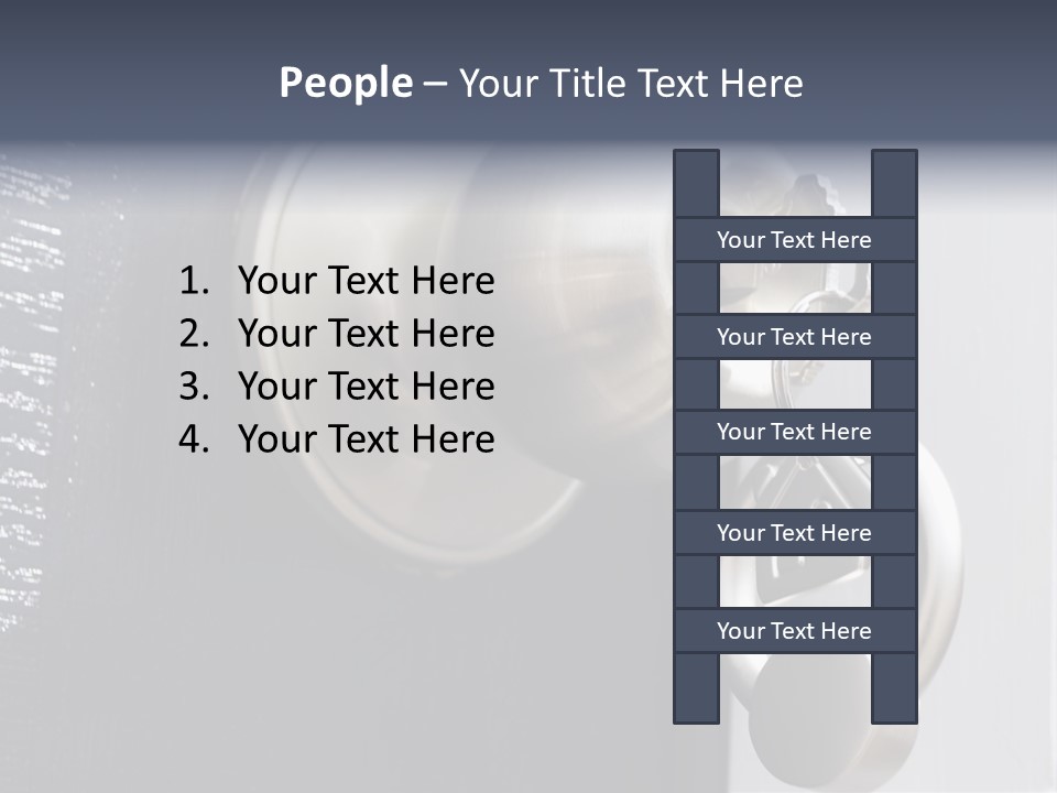 Key On A Keychain In The Lock Of A Front Door PowerPoint Template