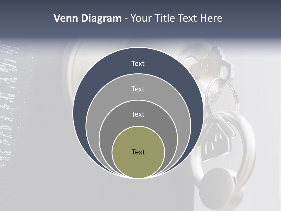Key On A Keychain In The Lock Of A Front Door PowerPoint Template
