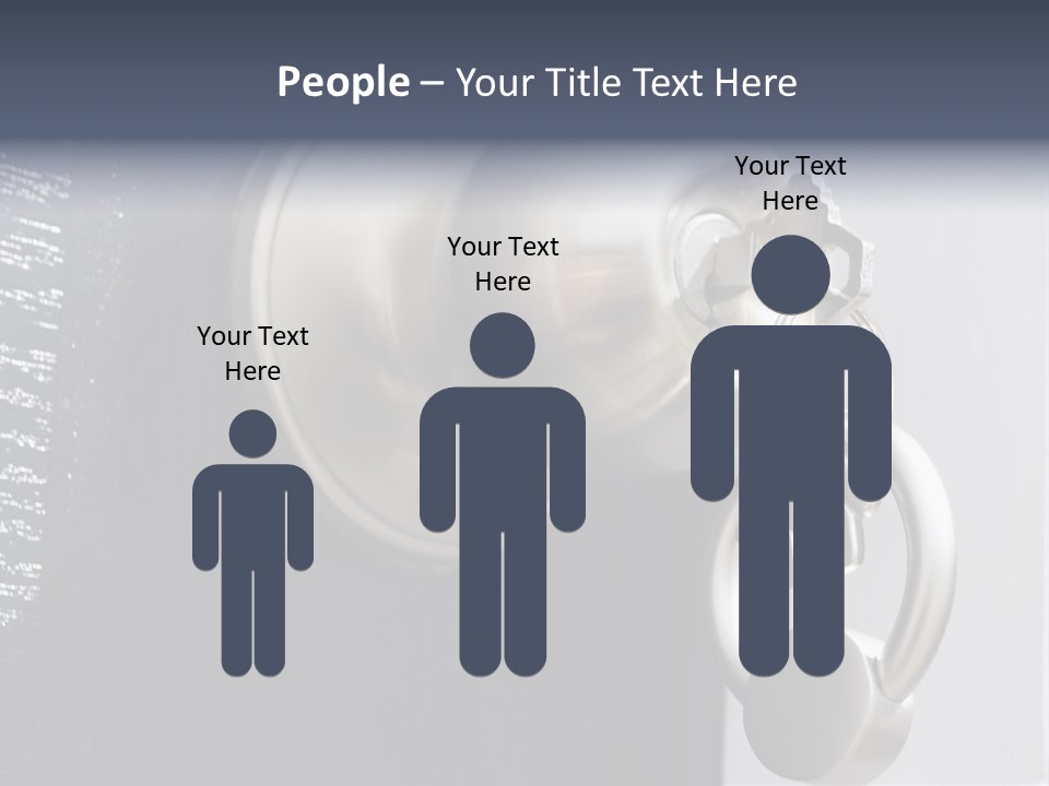 Key On A Keychain In The Lock Of A Front Door PowerPoint Template