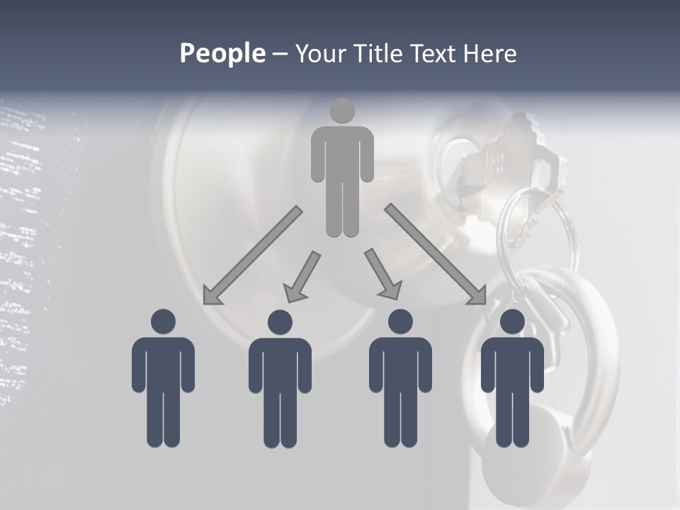 Key On A Keychain In The Lock Of A Front Door PowerPoint Template