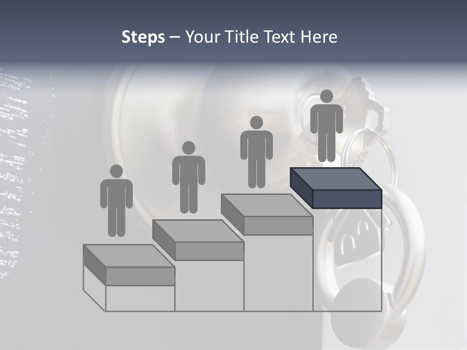 Key On A Keychain In The Lock Of A Front Door PowerPoint Template