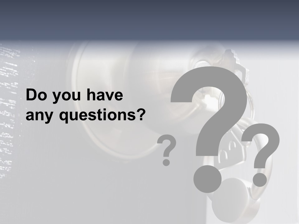 Key On A Keychain In The Lock Of A Front Door PowerPoint Template