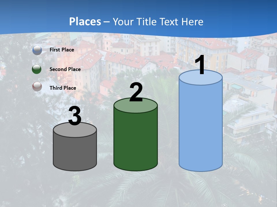 Italy. Panorama Of San Remo. PowerPoint Template