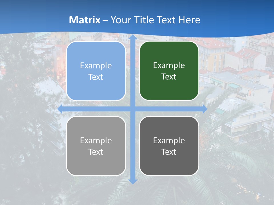 Italy. Panorama Of San Remo. PowerPoint Template