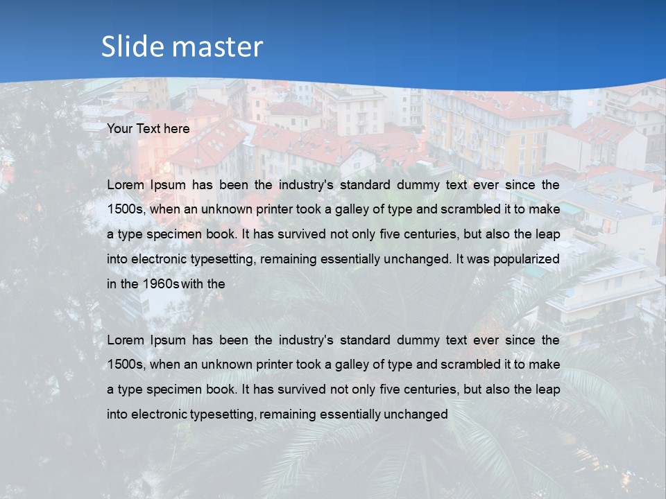 Italy. Panorama Of San Remo. PowerPoint Template