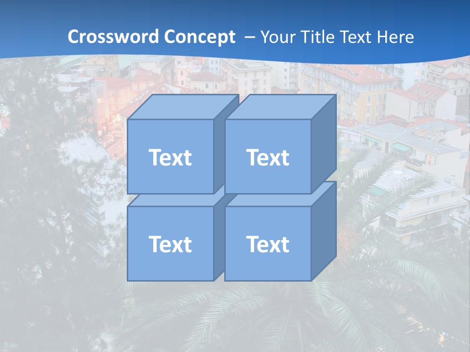 Italy. Panorama Of San Remo. PowerPoint Template