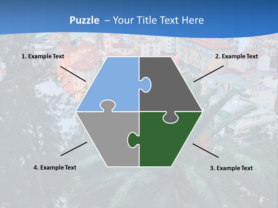 Italy. Panorama Of San Remo. PowerPoint Template