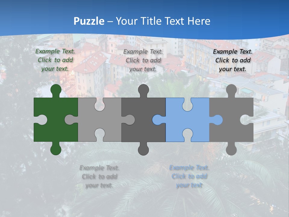 Italy. Panorama Of San Remo. PowerPoint Template