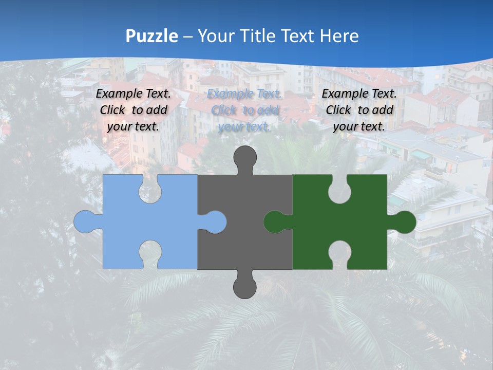 Italy. Panorama Of San Remo. PowerPoint Template