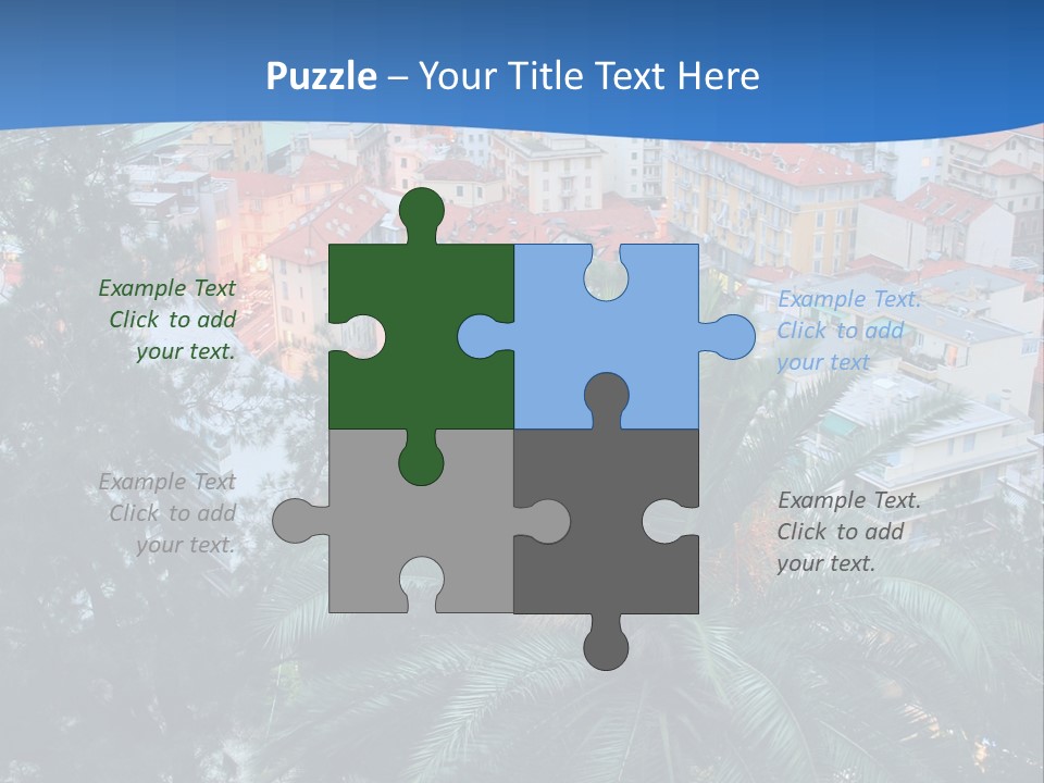 Italy. Panorama Of San Remo. PowerPoint Template