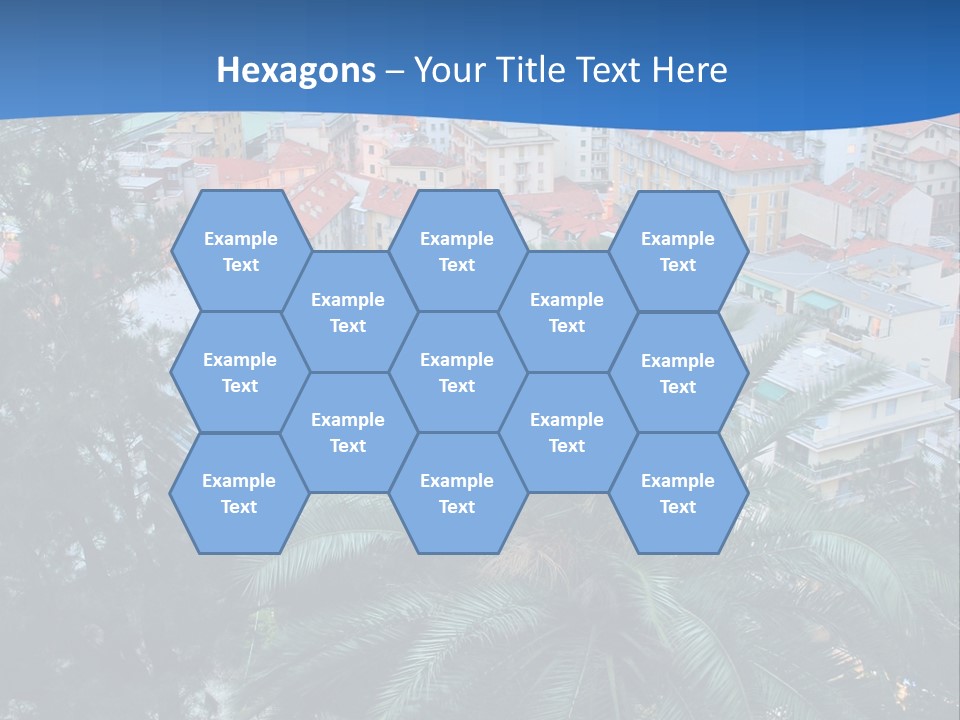 Italy. Panorama Of San Remo. PowerPoint Template