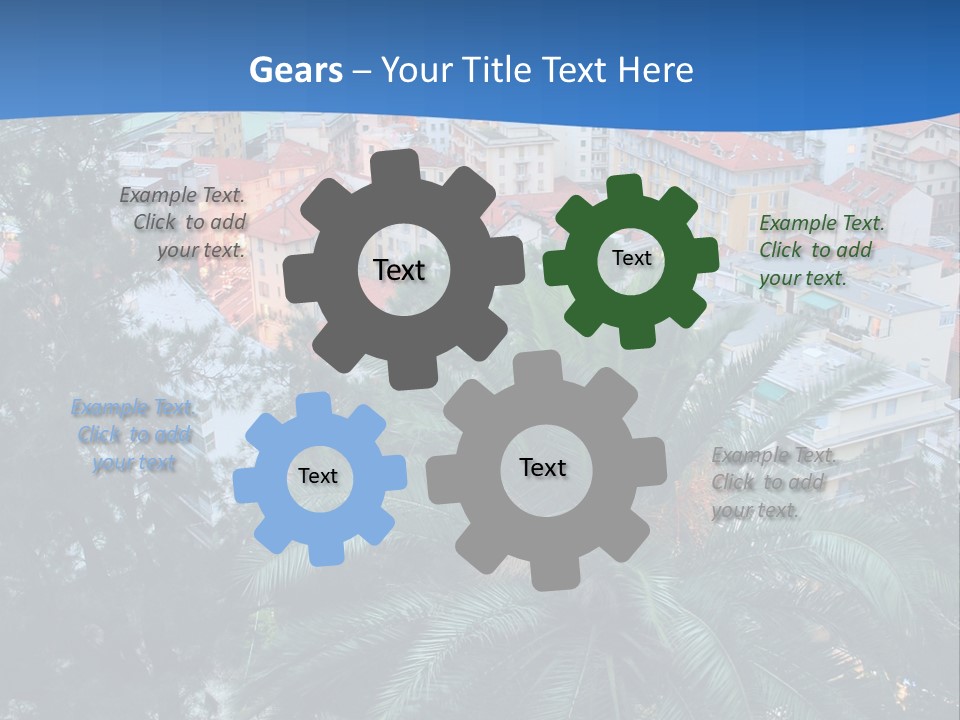 Italy. Panorama Of San Remo. PowerPoint Template