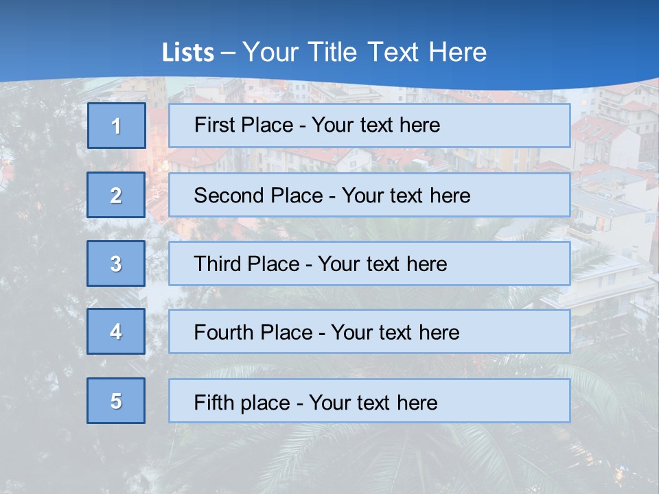 Italy. Panorama Of San Remo. PowerPoint Template