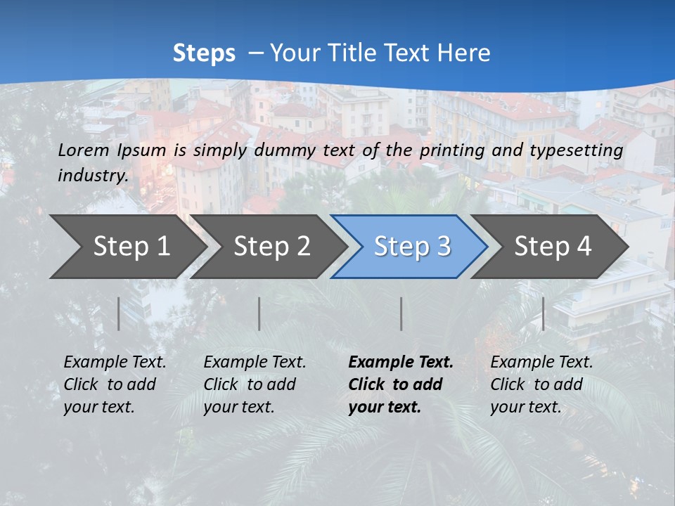 Italy. Panorama Of San Remo. PowerPoint Template