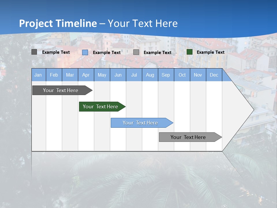 Italy. Panorama Of San Remo. PowerPoint Template