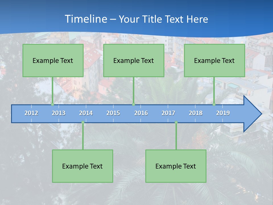 Italy. Panorama Of San Remo. PowerPoint Template