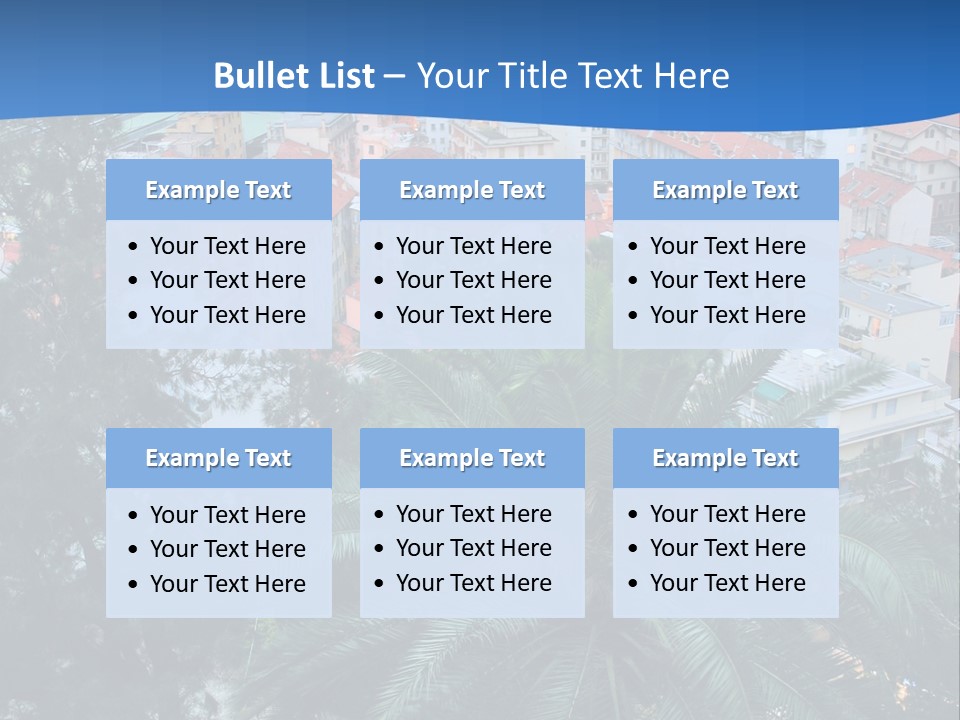 Italy. Panorama Of San Remo. PowerPoint Template