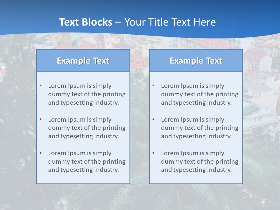 Italy. Panorama Of San Remo. PowerPoint Template