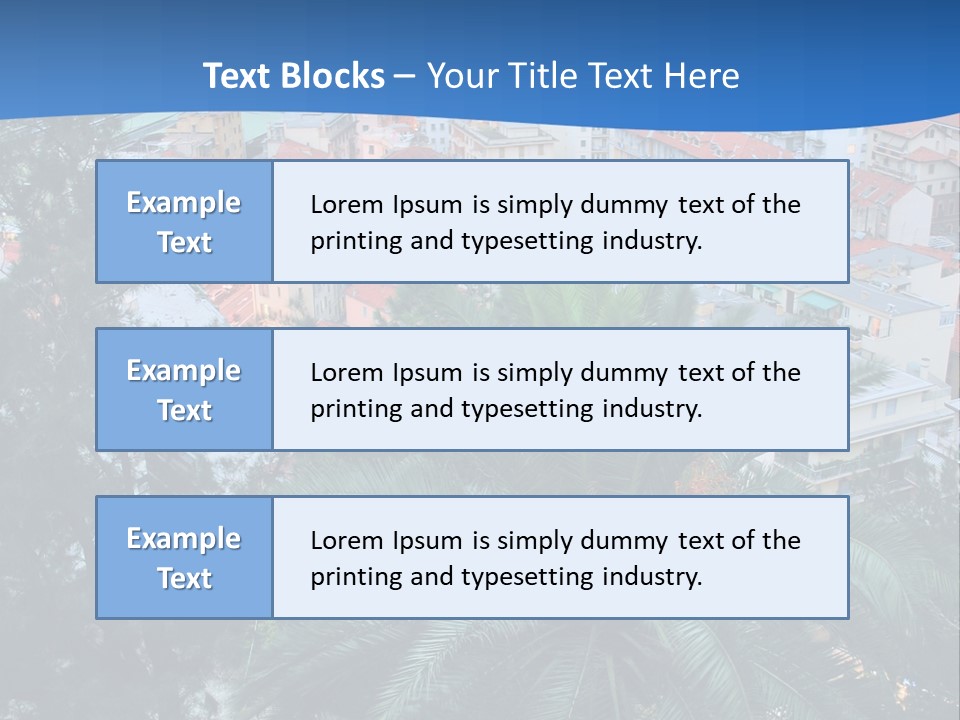 Italy. Panorama Of San Remo. PowerPoint Template