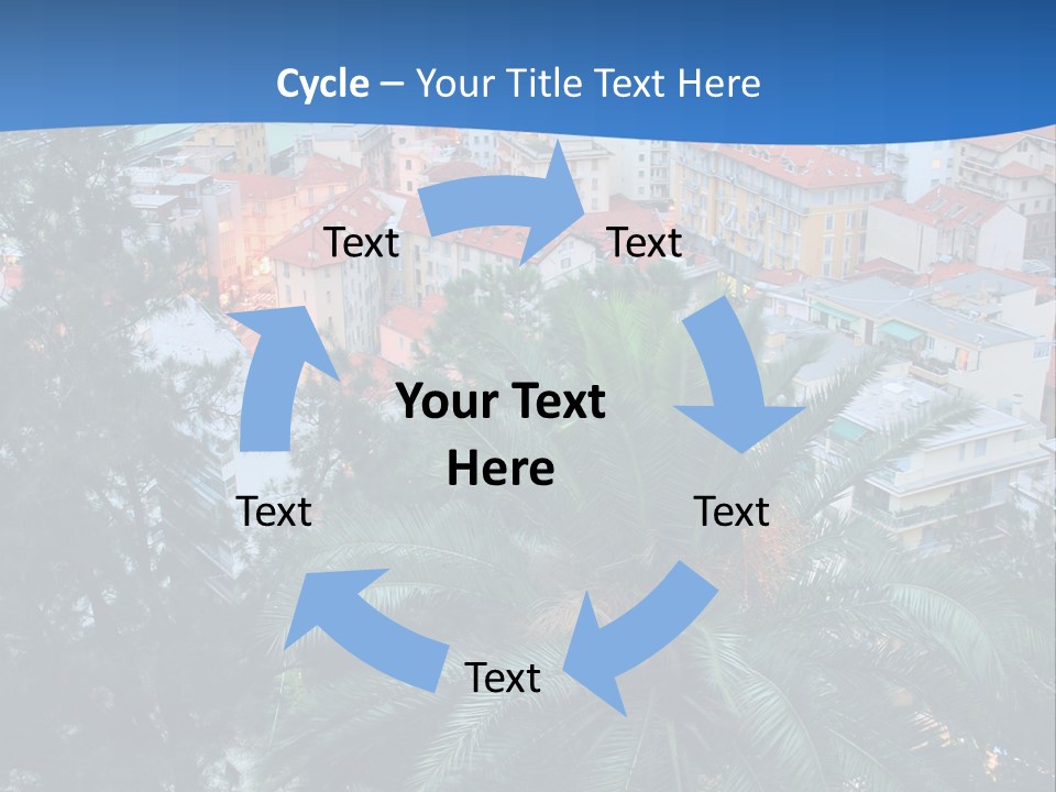 Italy. Panorama Of San Remo. PowerPoint Template